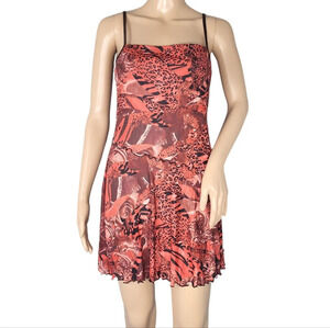 Cider Floral & Leaf Print Mini Dress